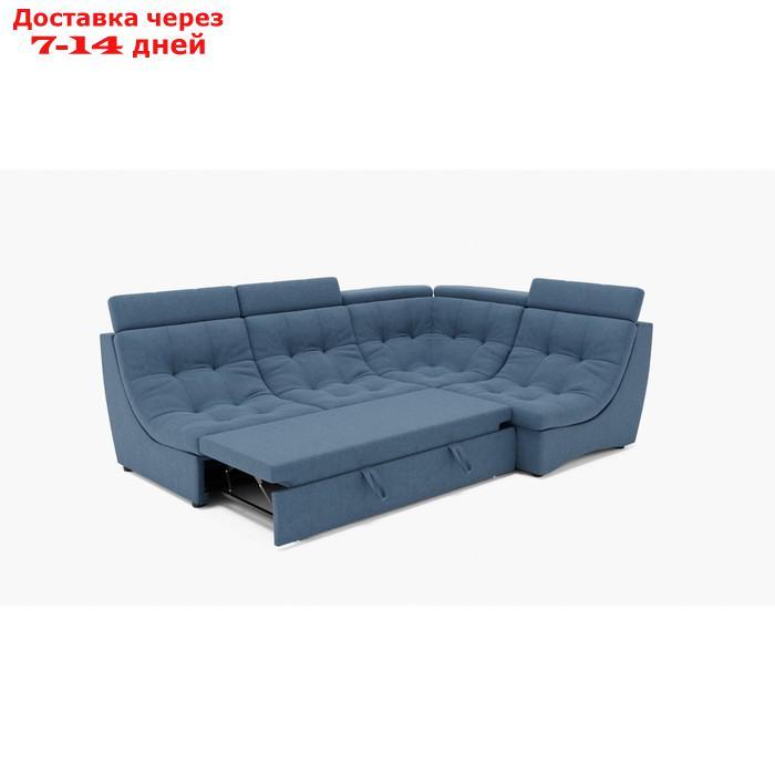 Угловой диван "Монако 3", механизм венеция, угол правый, велюр, цвет гелекси лайт 022 - фото 2 - id-p227065865