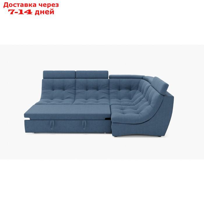 Угловой диван "Монако 3", механизм венеция, угол правый, велюр, цвет гелекси лайт 022 - фото 3 - id-p227065865