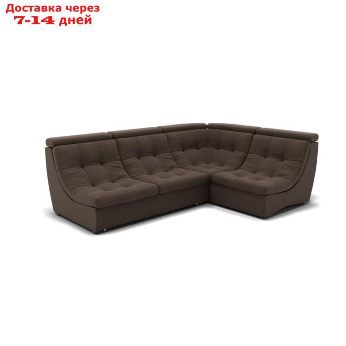 Угловой диван "Монако 3", механизм венеция, угол правый, велюр, цвет гелекси лайт 004 - фото 1 - id-p227065866