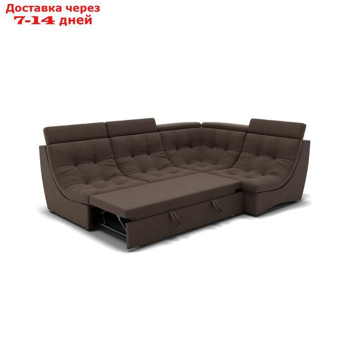 Угловой диван "Монако 3", механизм венеция, угол правый, велюр, цвет гелекси лайт 004 - фото 2 - id-p227065866