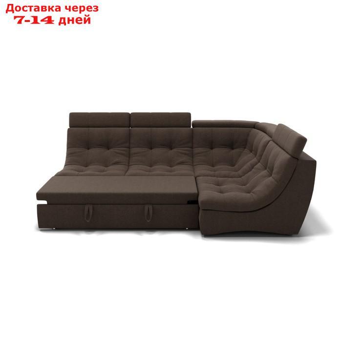 Угловой диван "Монако 3", механизм венеция, угол правый, велюр, цвет гелекси лайт 004 - фото 3 - id-p227065866