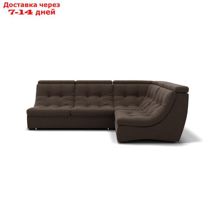 Угловой диван "Монако 3", механизм венеция, угол правый, велюр, цвет гелекси лайт 004 - фото 4 - id-p227065866