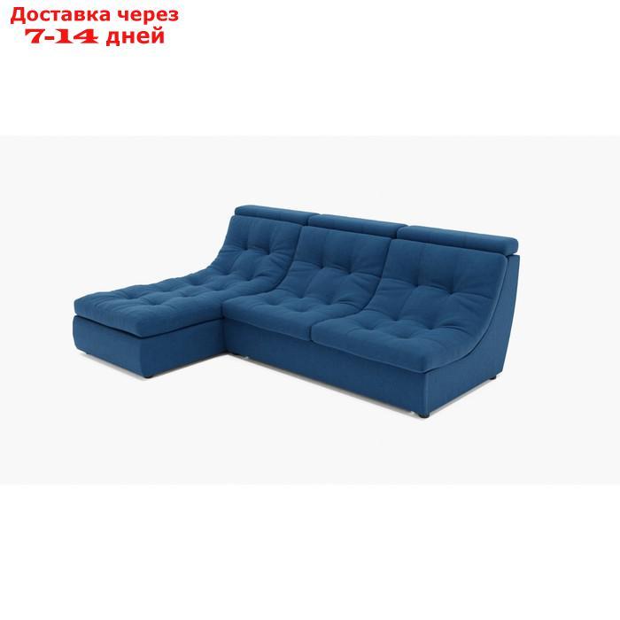 Угловой диван "Монако 2", механизм венеция, угол левый, велюр, цвет гелекси лайт 014 - фото 1 - id-p227065867