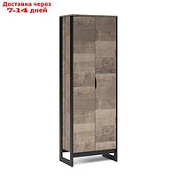 Шкаф 2-х дверный "Стокгольм", 670×402×1950 мм, цвет дуб гранж песочный / железный камень