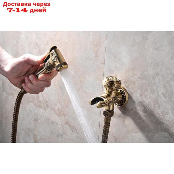 Гигиенический душ Bronze de Luxe 10235, без смесителя, на одну воду, латунь, бронза - фото 3 - id-p227046147