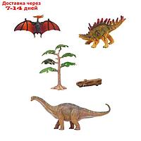 Набор фигурок "Мир динозавров": кентрозавр, птеродактиль, брахиозавр 5 предметов