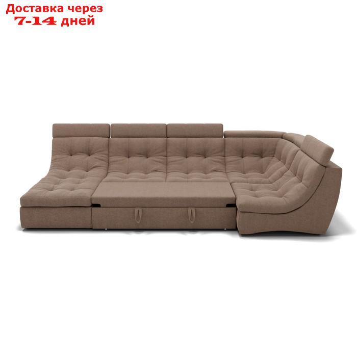 П-образный диван "Монако 4", механизм венеция, угол правый, велюр, цвет гелекси лайт 023 - фото 3 - id-p227065900