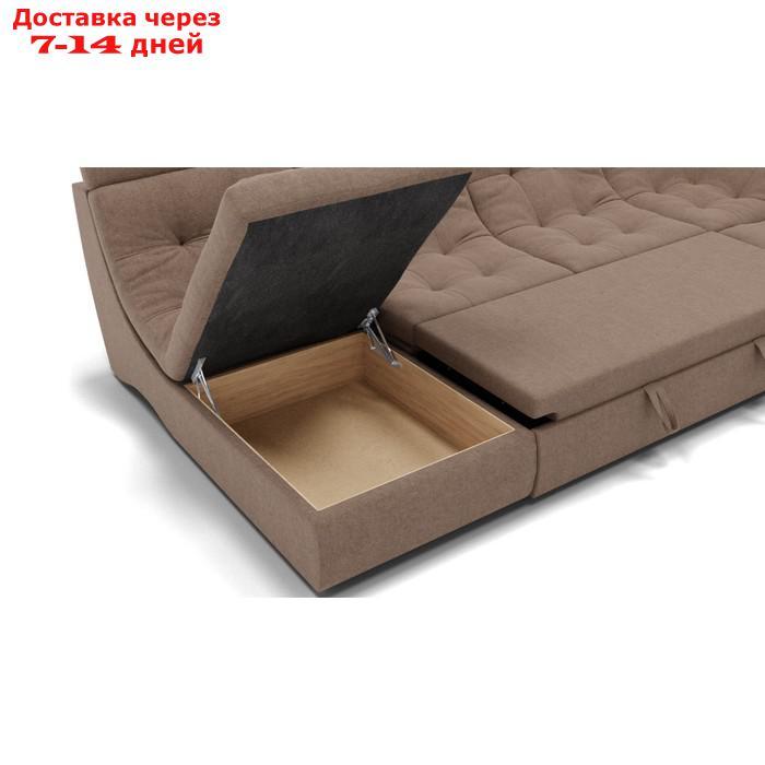 П-образный диван "Монако 4", механизм венеция, угол правый, велюр, цвет гелекси лайт 023 - фото 4 - id-p227065900