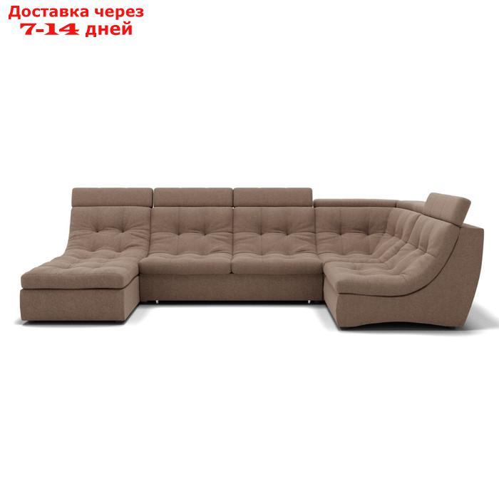 П-образный диван "Монако 4", механизм венеция, угол правый, велюр, цвет гелекси лайт 023 - фото 5 - id-p227065900