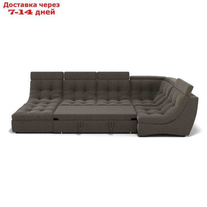 П-образный диван "Монако 4", механизм венеция, угол правый, велюр, цвет гелекси лайт 005 - фото 3 - id-p227065901