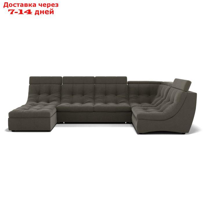 П-образный диван "Монако 4", механизм венеция, угол правый, велюр, цвет гелекси лайт 005 - фото 5 - id-p227065901