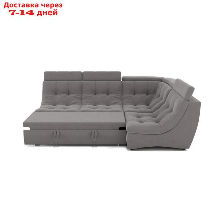 Угловой диван "Монако 3", механизм венеция, угол правый, велюр, цвет гелекси лайт 021 - фото 3 - id-p227065902