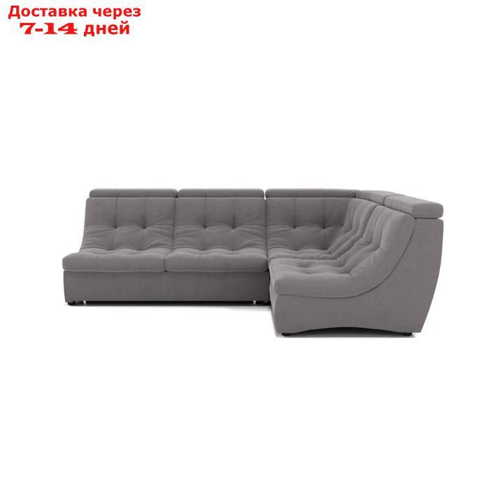 Угловой диван "Монако 3", механизм венеция, угол правый, велюр, цвет гелекси лайт 021 - фото 4 - id-p227065902
