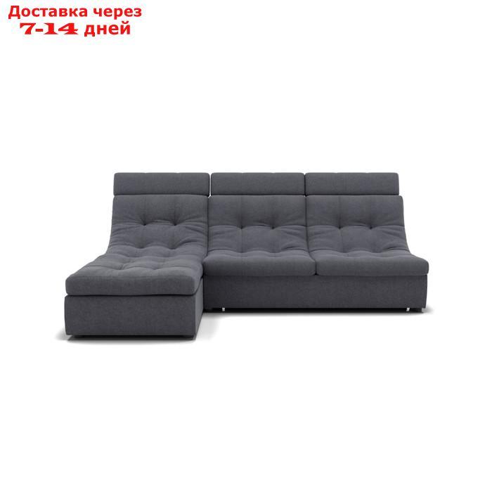 Угловой диван "Монако 2", механизм венеция, угол левый, велюр, цвет гелекси лайт 026 - фото 4 - id-p227065903