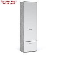 Шкаф "Виола", 600×370×2050 мм, цвет ателье светлый / белый