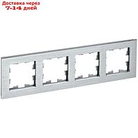 Рамка 4-м BRITE РУ-4-1-БрА металл алюм. IEK BR-M42-M-K47