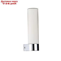 Светильник настенный E14, 1x40W, 5,5x22,5 см, цвет хром, белый