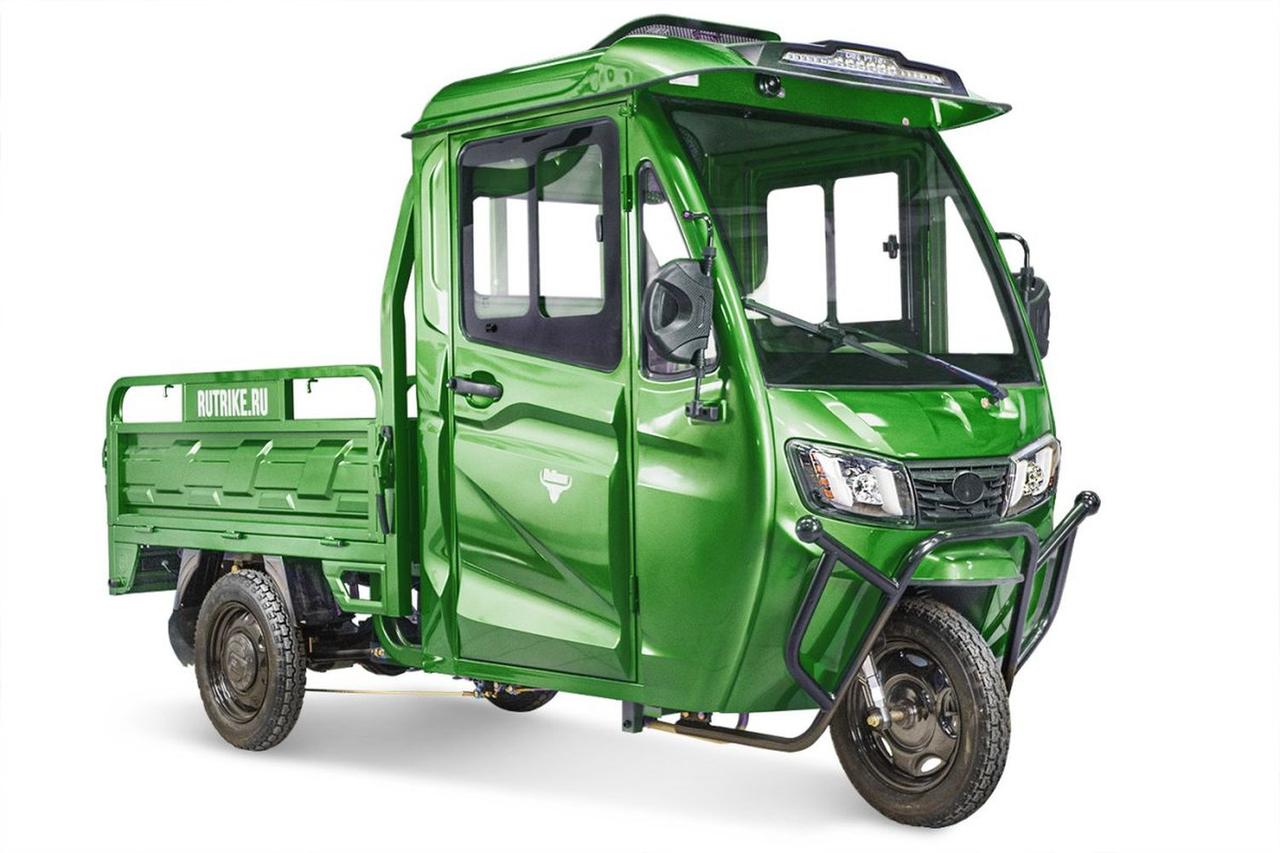 Грузовой электротрицикл Rutrike КАРГО Кабина 1500 60V1000W зеленый