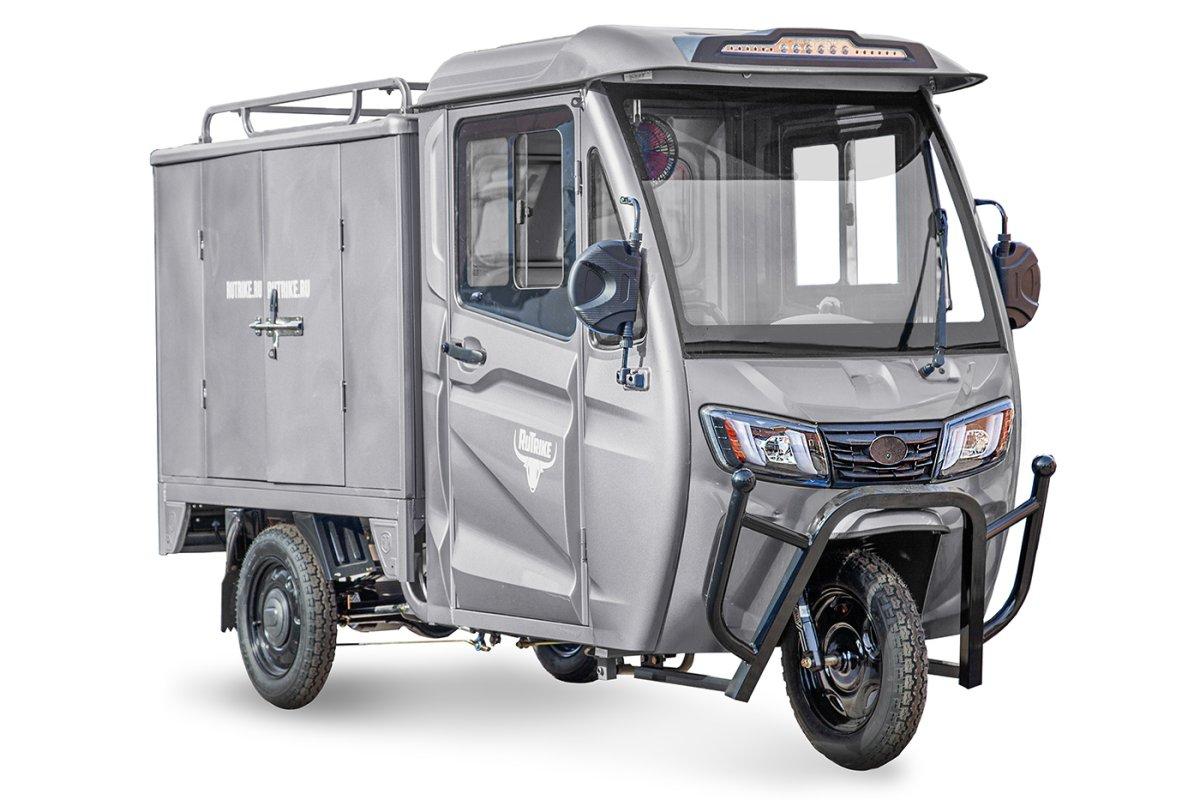 Грузовой электротрицикл Rutrike КАРГО Кабина Дуал серый - фото 1 - id-p227281625