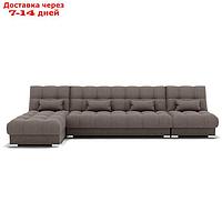 Угловой модульный диван "Фиеста 3", механизм книжка, велюр, цвет гелекси лайт 005
