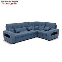 Угловой диван "Майами 3", механизм венеция, угол правый, велюр, цвет гелекси лайт 022