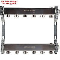 Коллектор ROMMER RMS-4401-000006, 1"х3/4", 6 выходов, для радиаторной разводки, нерж. сталь