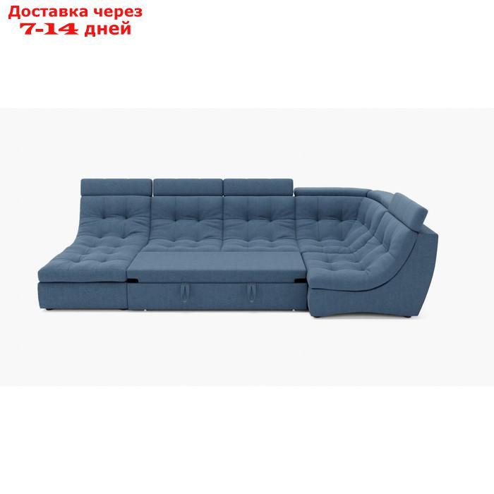 П-образный диван "Монако 4", механизм венеция, угол правый, велюр, цвет гелекси лайт 022 - фото 3 - id-p227065975