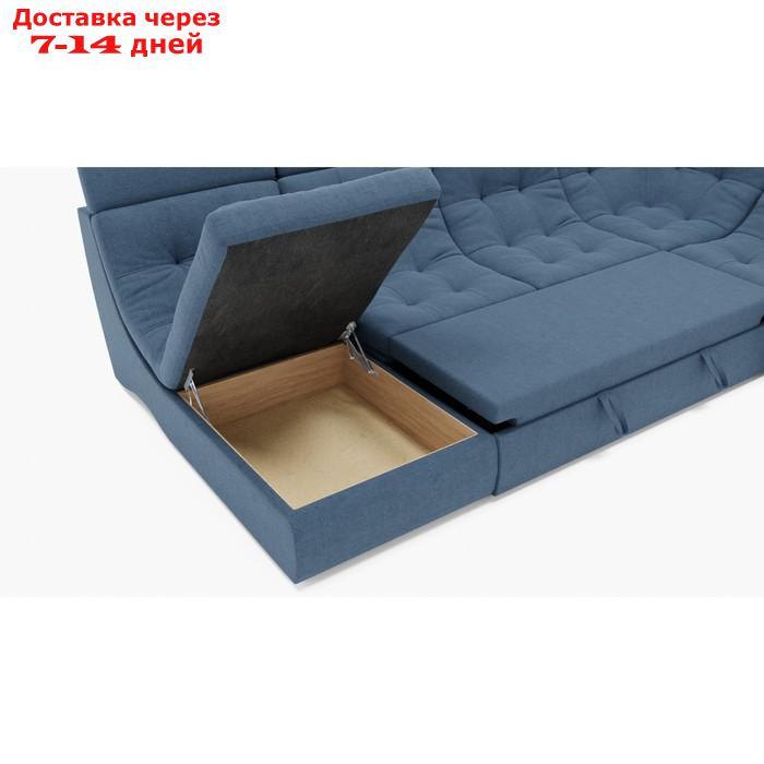 П-образный диван "Монако 4", механизм венеция, угол правый, велюр, цвет гелекси лайт 022 - фото 4 - id-p227065975