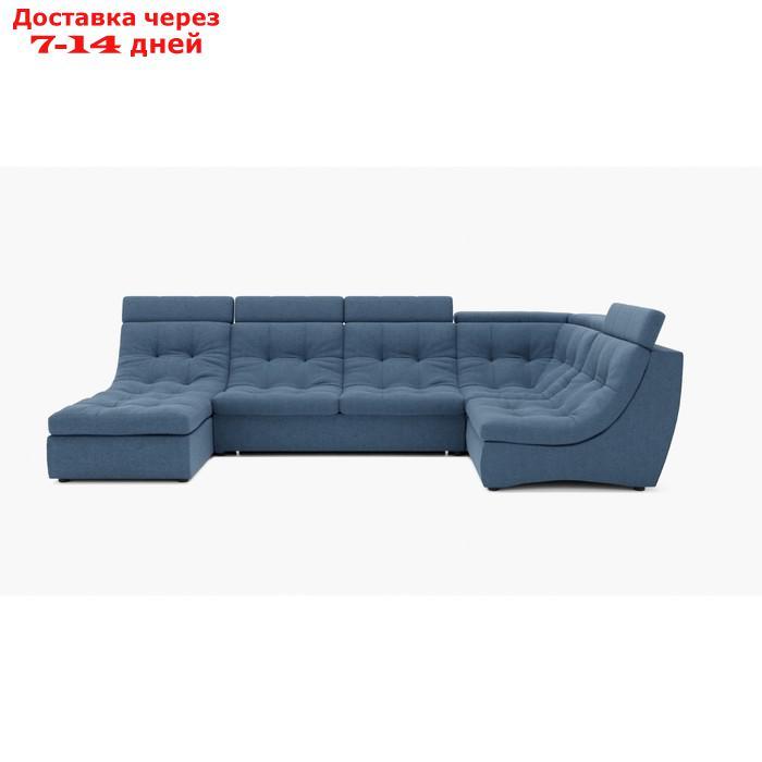 П-образный диван "Монако 4", механизм венеция, угол правый, велюр, цвет гелекси лайт 022 - фото 5 - id-p227065975