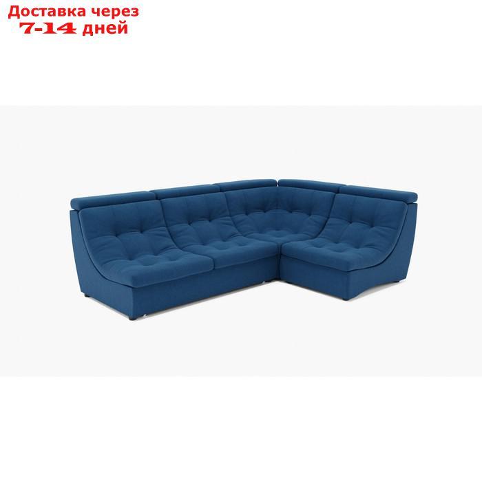 Угловой диван "Монако 3", механизм венеция, угол правый, велюр, цвет гелекси лайт 014 - фото 1 - id-p227065977
