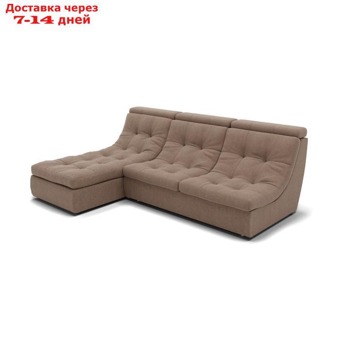 Угловой диван "Монако 2", механизм венеция, угол левый, велюр, цвет гелекси лайт 023 - фото 1 - id-p227065978