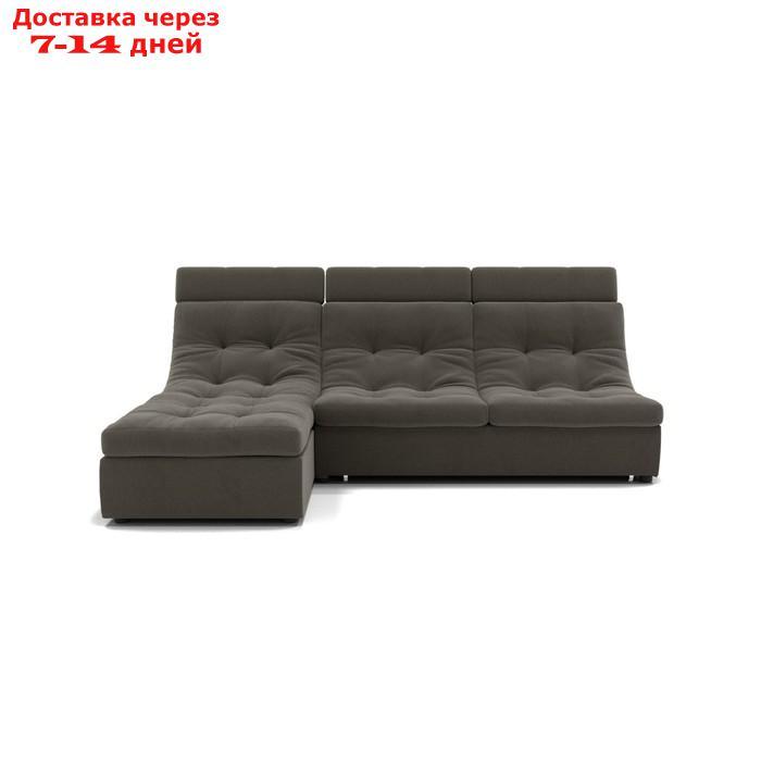 Угловой диван "Монако 2", механизм венеция, угол левый, велюр, цвет гелекси лайт 005 - фото 4 - id-p227065979