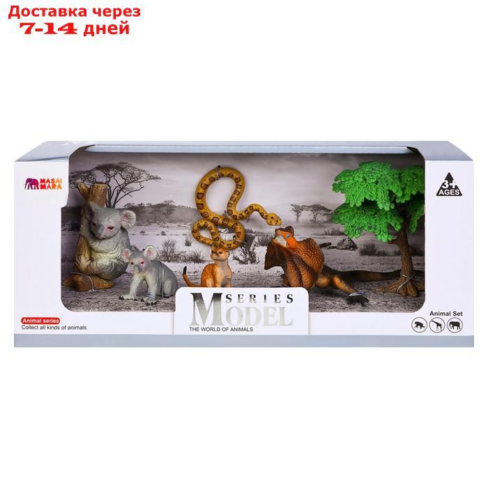 Набор фигурок "Мир диких животных": 2 коалы, сурикат, ящерица, змея, 6 предметов - фото 8 - id-p227042497