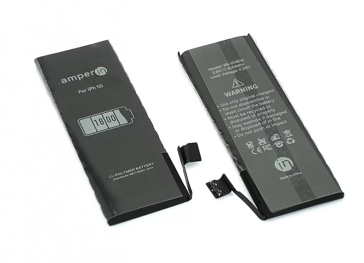 Аккумулятор Amperin для телефона Apple iPhone 5S, 3.8В, 1800мАч - фото 1 - id-p227281678