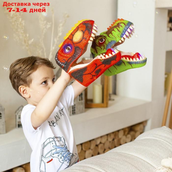 Генератор мыльных пузырей на руку, "Мир динозавров", "Тираннозавр", цвет красный - фото 2 - id-p227042509