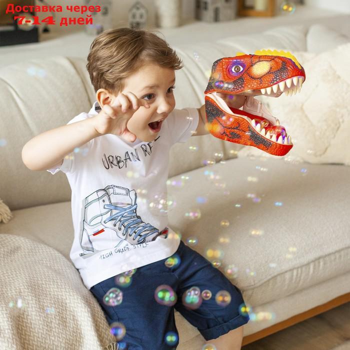 Генератор мыльных пузырей на руку, "Мир динозавров", "Тираннозавр", цвет красный - фото 9 - id-p227042509