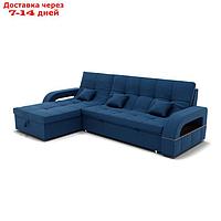 Угловой диван "Майами 2", механизм венеция, угол левый, велюр, цвет гелекси лайт 014