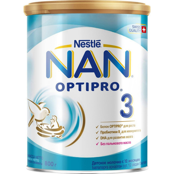 Смесь Nestle NAN 3 OPTIPRO молочная 800г - фото 1 - id-p227281839