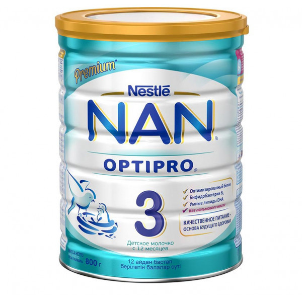 Смесь Nestle NAN 3 OPTIPRO молочная 800г - фото 3 - id-p227281839