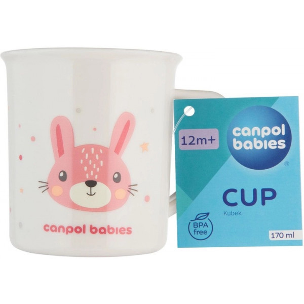 Чашка пластиковая Canpol babies Cute Animals Розовый 170мл 12+ - фото 1 - id-p227281845