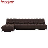 Угловой модульный диван "Фиеста 3", механизм книжка, велюр, цвет гелекси лайт 004