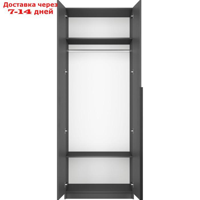 Шкаф 2-х дверный "Локер", 800×530×2200 мм, со штангой, цвет серый диамант - фото 3 - id-p227018503