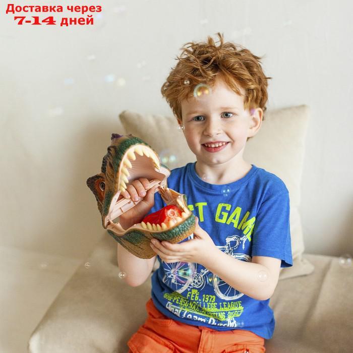 Генератор мыльных пузырей на руку, "Мир динозавров", "Тираннозавр", цвет коричневый - фото 8 - id-p227042538