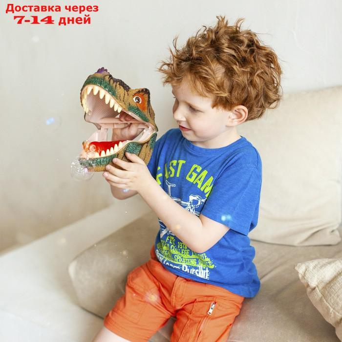 Генератор мыльных пузырей на руку, "Мир динозавров", "Тираннозавр", цвет коричневый - фото 9 - id-p227042538