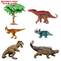 Набор фигурок: пахицефалозавр, анкилозавр, уранозавр, трицератопс, тираннозавр, 6 предметов 100513