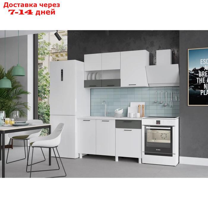 Кухонный гарнитур Trend 1300, 60х130см, МДФ, белый эмалит-холст вулкан - фото 2 - id-p227023102