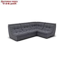 Угловой диван "Монако 3", механизм венеция, угол правый, велюр, цвет гелекси лайт 026