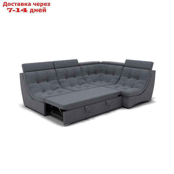 Угловой диван "Монако 3", механизм венеция, угол правый, велюр, цвет гелекси лайт 026 - фото 2 - id-p227066036