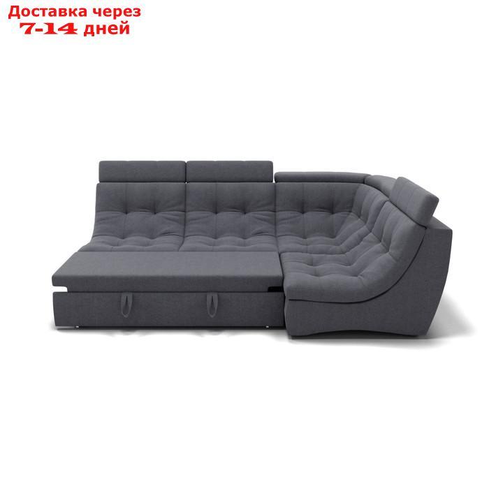 Угловой диван "Монако 3", механизм венеция, угол правый, велюр, цвет гелекси лайт 026 - фото 3 - id-p227066036