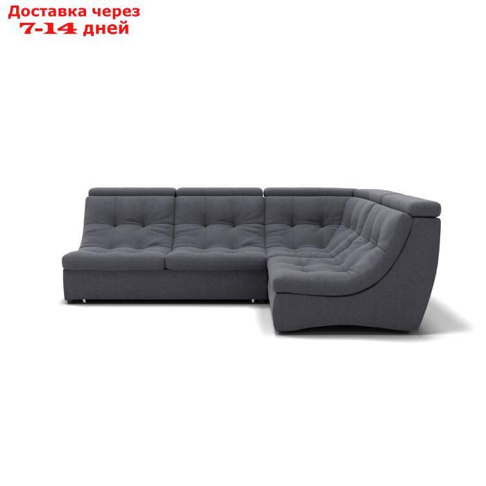 Угловой диван "Монако 3", механизм венеция, угол правый, велюр, цвет гелекси лайт 026 - фото 4 - id-p227066036